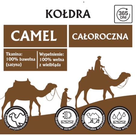 Kołdra całoroczna 155x200cm CAMEL | Senna Home