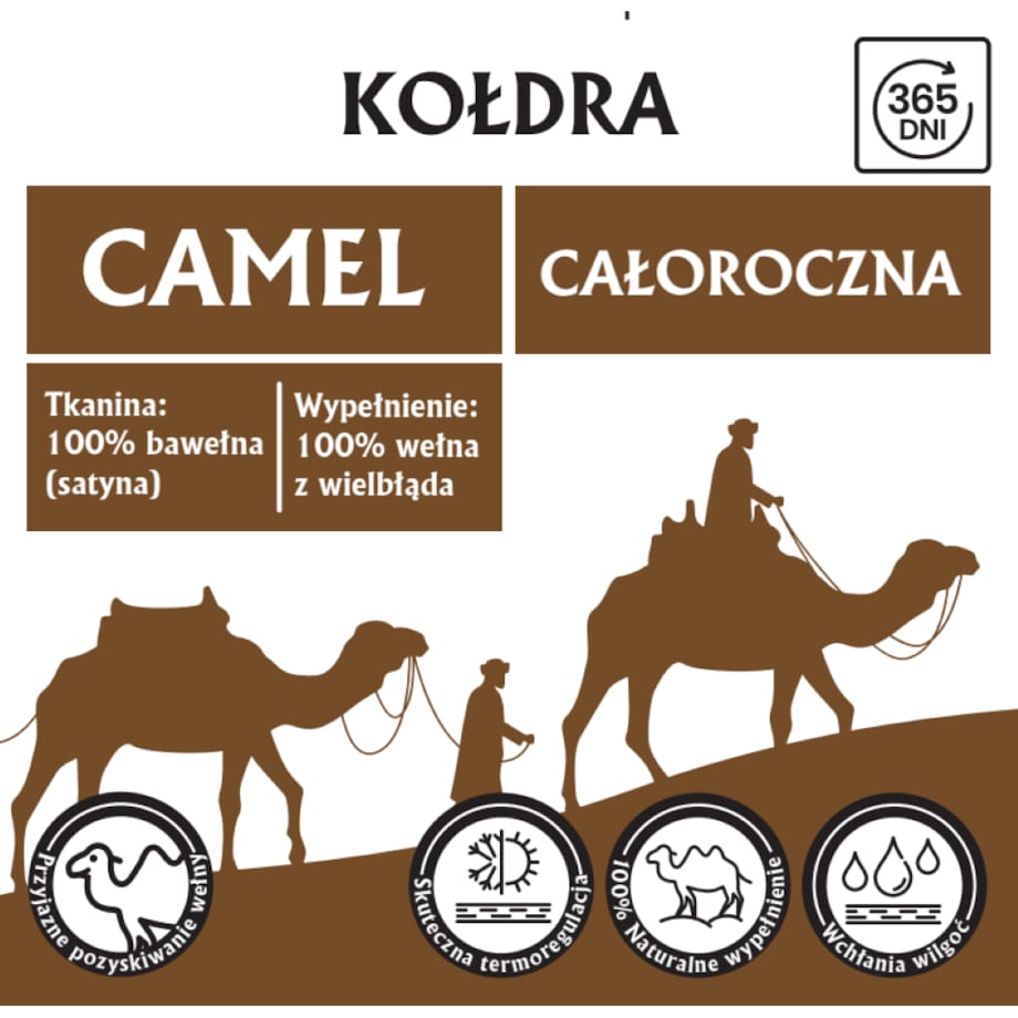 Kołdra całoroczna 155x200cm CAMEL | Senna Home