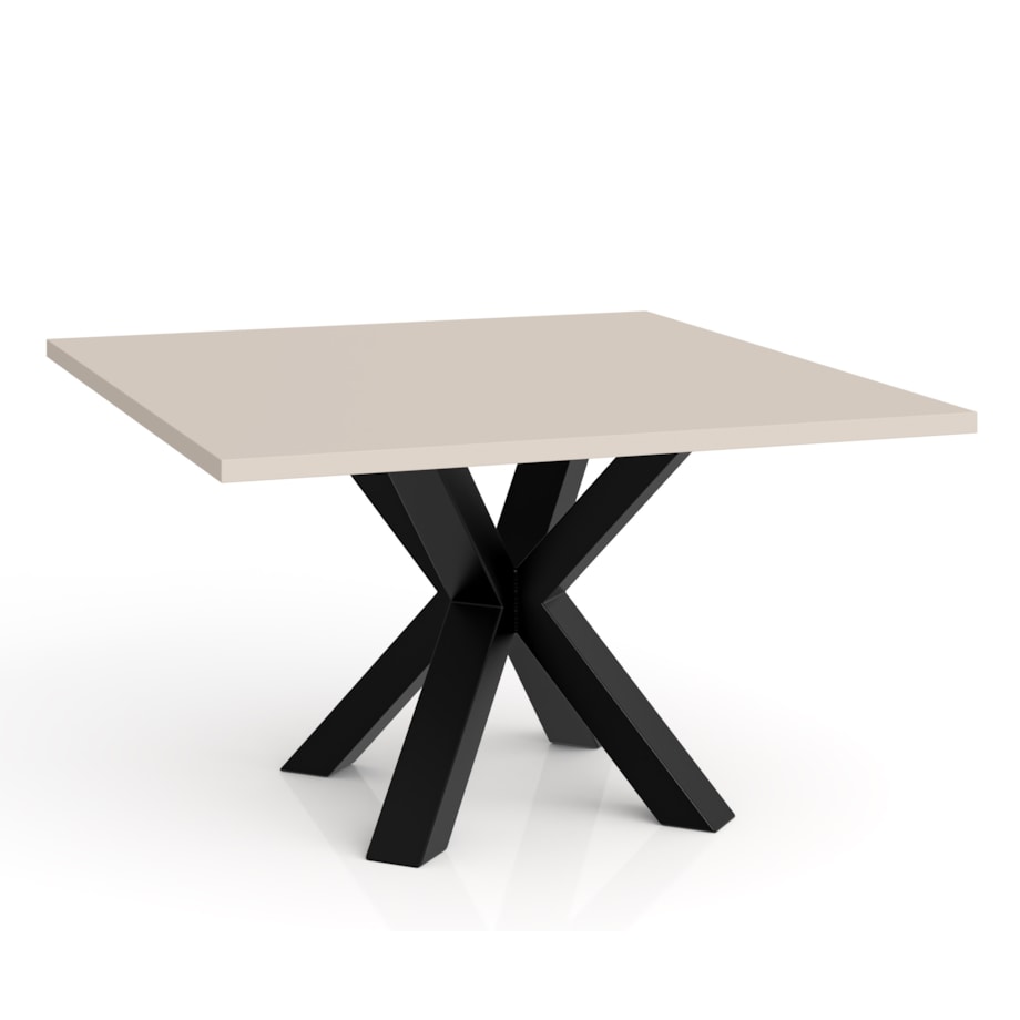 Stolik kawowy NEO kwadratowy 60x60 z metalową podstawą- kaszmir