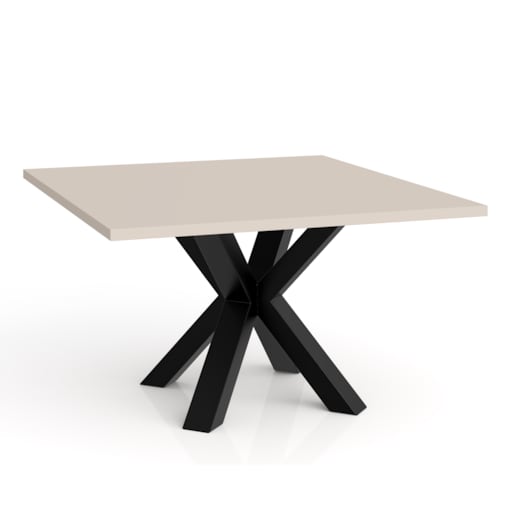 Stolik kawowy NEO kwadratowy 60x60 z metalową podstawą- kaszmir