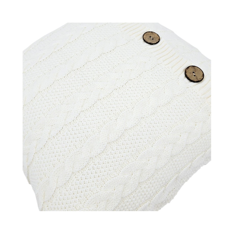 Poszewka dzianinowa bawełniana – VENEZIA ECRU