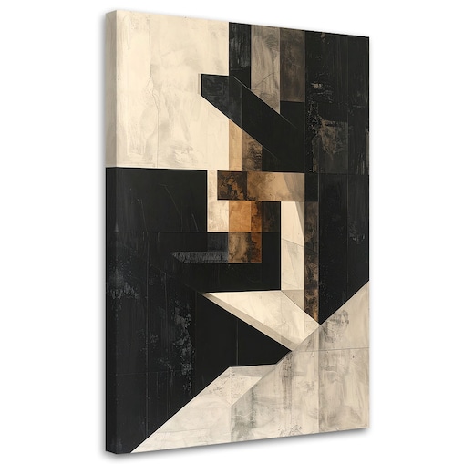 Czarno złoty obraz nowoczesny na płótnie do salonu biura sypialni, Abstrakcja glamour 80x120 cm