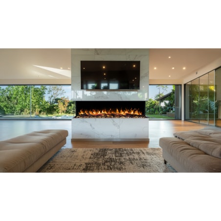 Kominek elektryczny à 3 côtés Emotion Flame Solis 120 - do zabudowy - 120x30x46 cm - kominek LED - funkcja grzania 750/1500 W