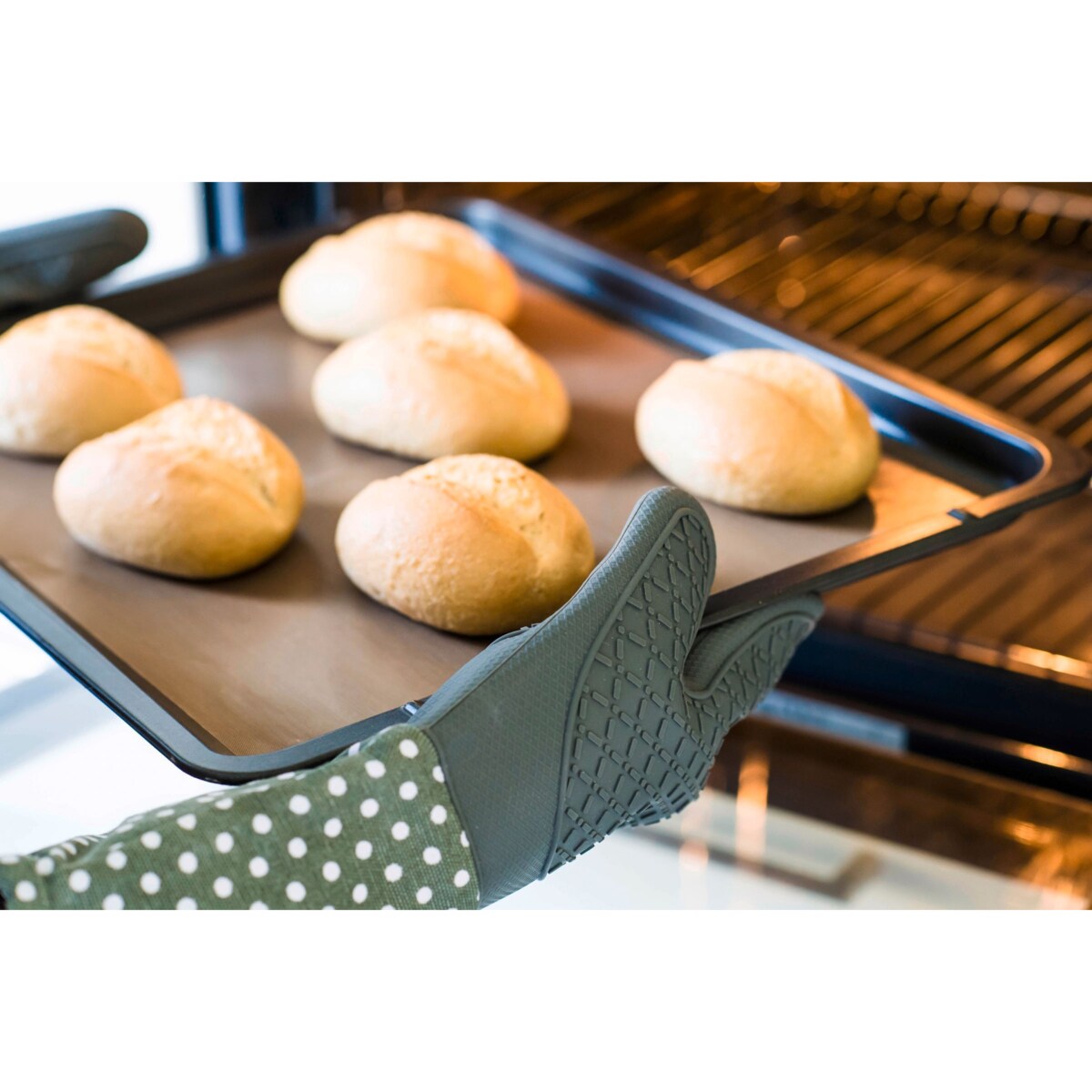 Silikonowe rękawice kuchenne - 2 sztuki w zestawie, akcesoria do pieczenia, WENKO