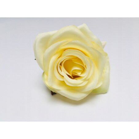 6x RÓŻA SZTUCZNA główka kwiatowa wyrobowa STROIK ŻÓŁTY kompozycja dekoracja