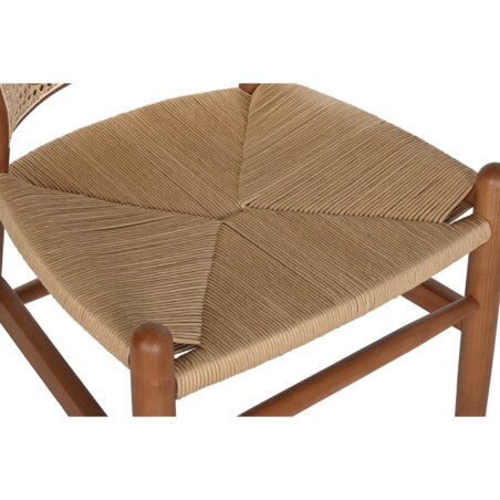 Krzesło drewniane z plecionką wiedeńską ART brązowe