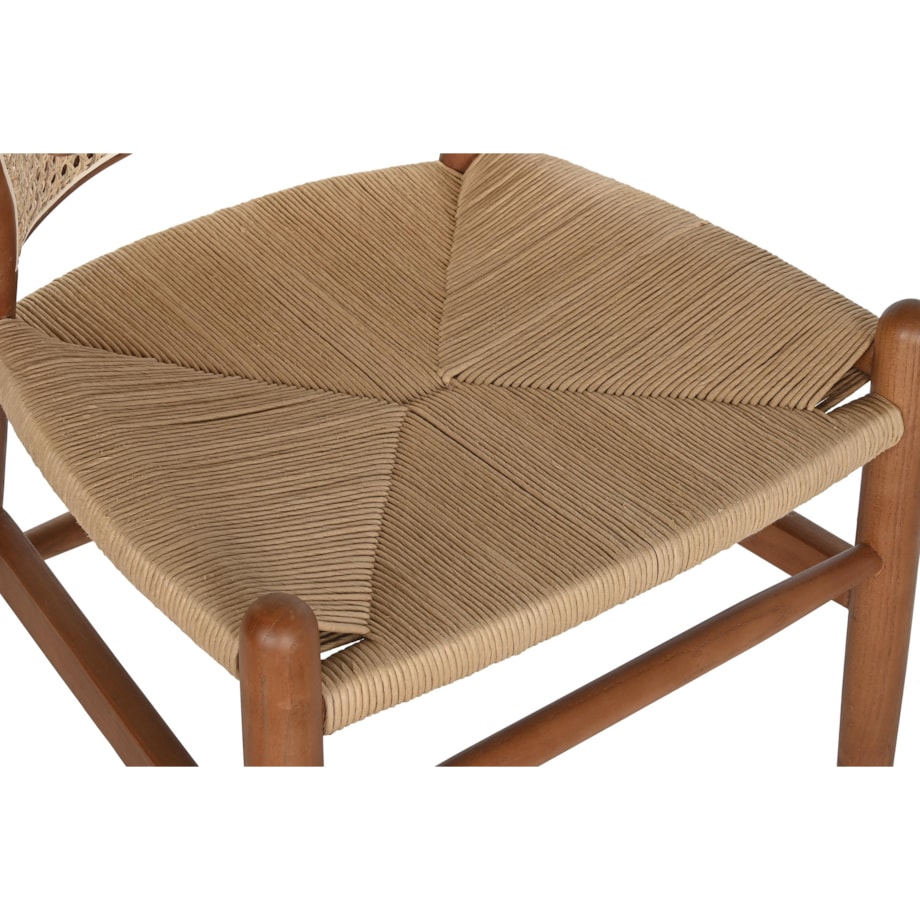 Krzesło drewniane z plecionką wiedeńską ART brązowe