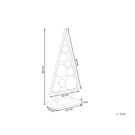 Figurka choinka metalowa czarno-złota RANUA