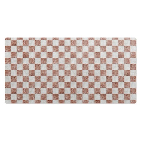 Brązowa mata na biurko Marmurowa szachownica, 100x50 cm