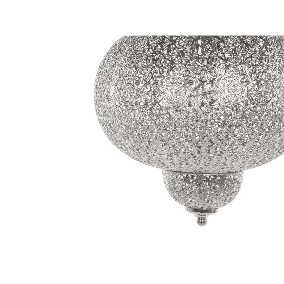 Lampa wisząca metalowa srebrna TYNE