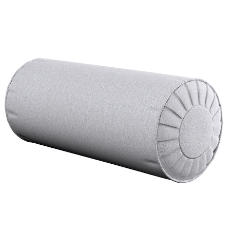 Poduszka wałek z zakładkami, szary melanż, Ø20 x 50 cm, Amsterdam