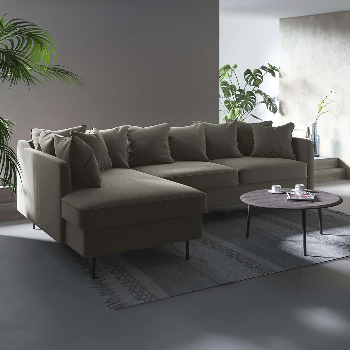 Esme Sofa narożna - beżowa