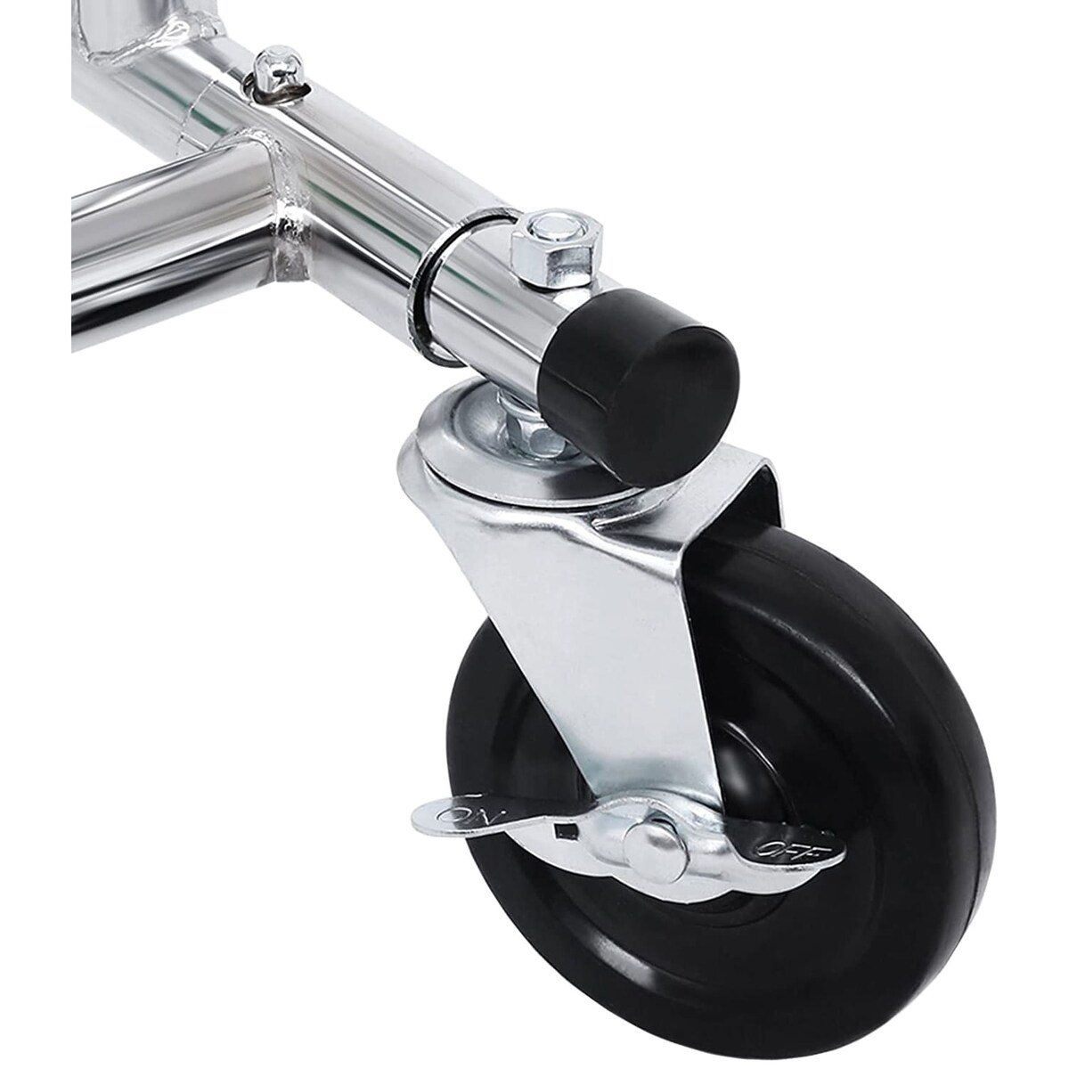 Wieszak Na Ubrania Na Kółkach Srebrny