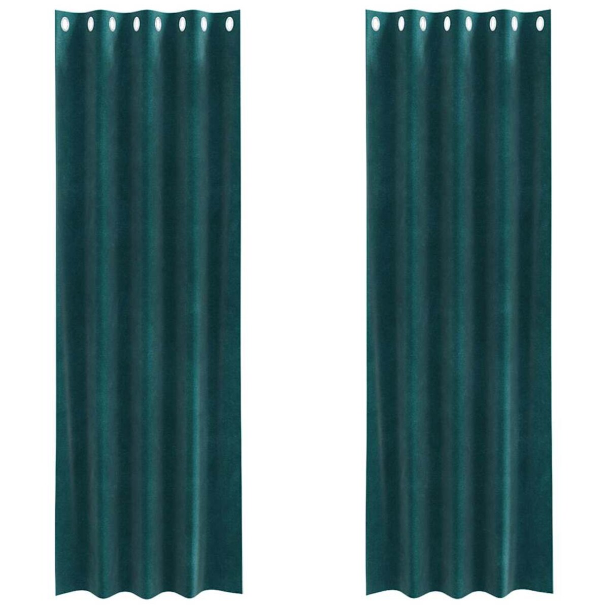 vidaXL Zasłony z zasłonami 2 pcs Ciemnozielony 140 x 245 cm Aksamit