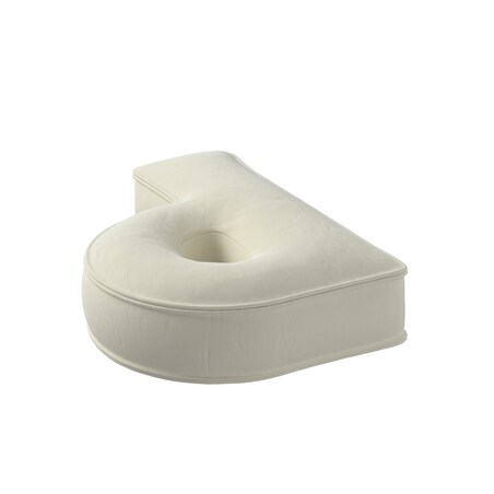 Poduszka literka P, śmietankowa biel, 35x40cm, Posh Velvet