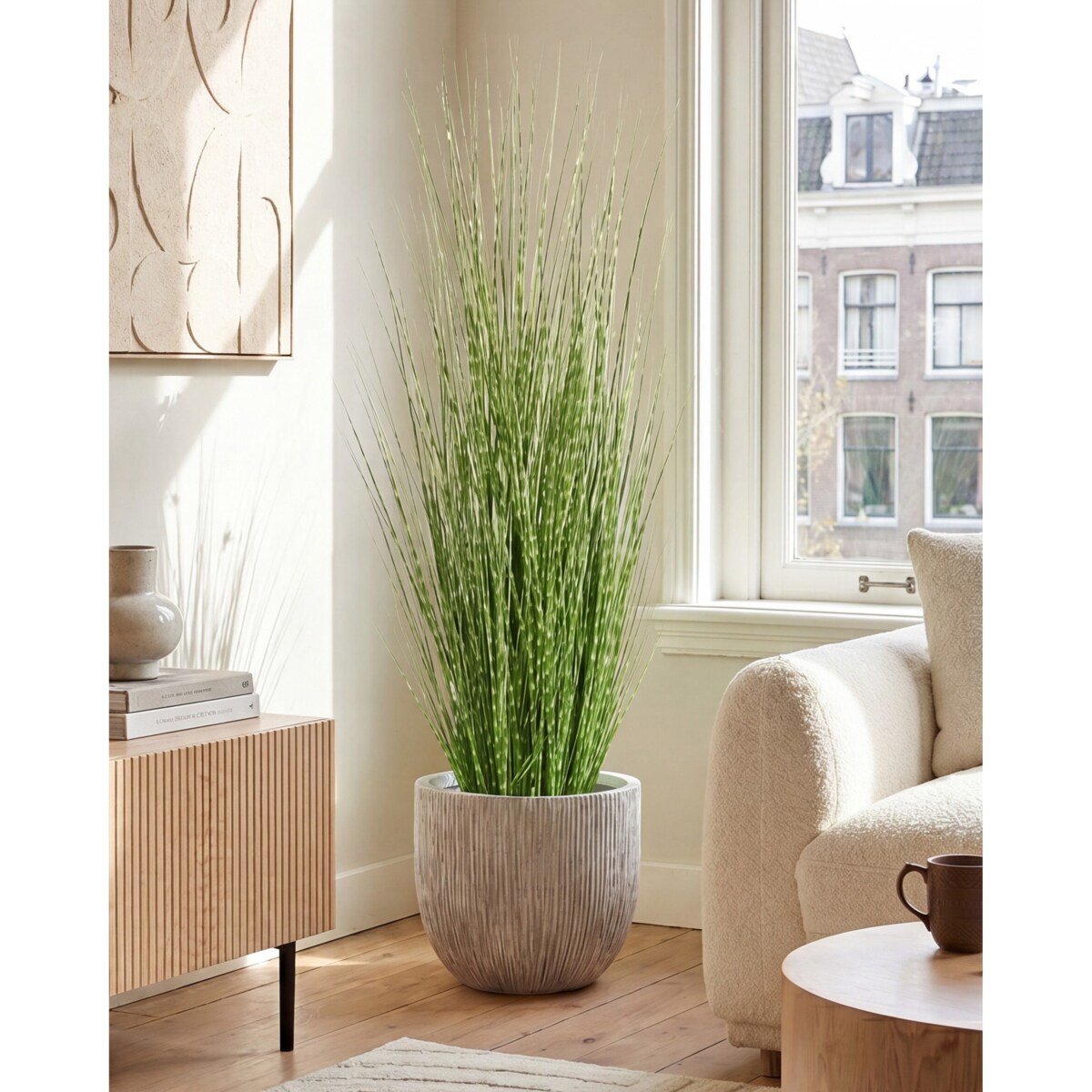 Sztuczna roślina ZEBRA GRASS 120 cm Zielony