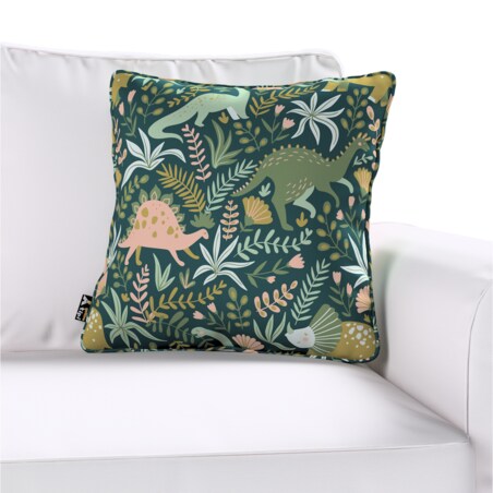 Poszewka Lola 60x60 dinozaury na zielonym tle