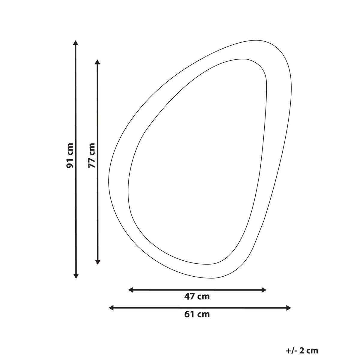 Lustro ścienne welurowe 61 x 91 cm żółte VENAS