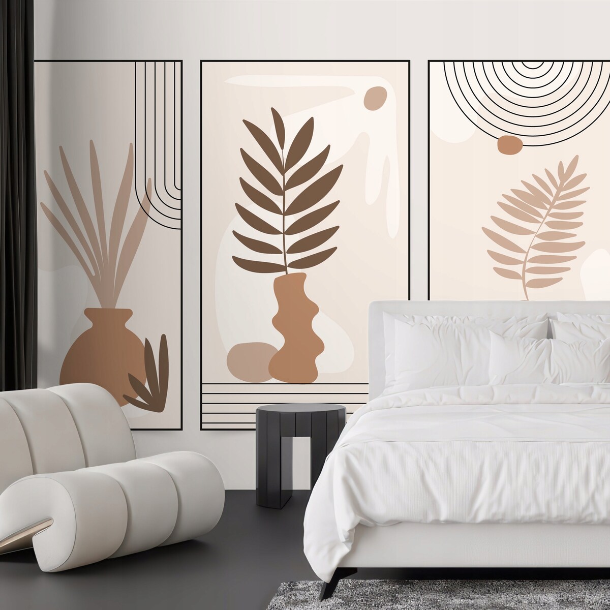Fototapeta Rysowane Boho Minimalist Do Sypialni Salonu 200X140
