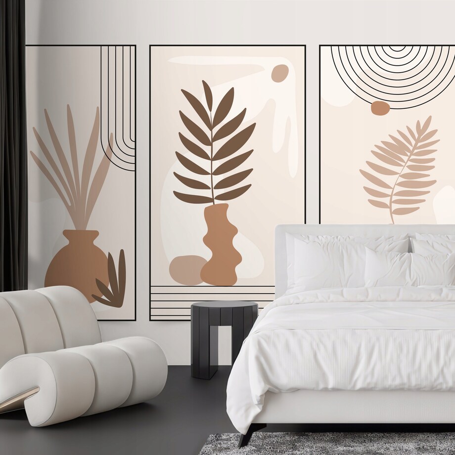 Fototapeta Rysowane Boho Minimalist Do Sypialni Salonu 200X140