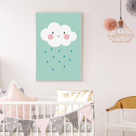 Plakat dla dzieci Chmurka miętowa 20x30