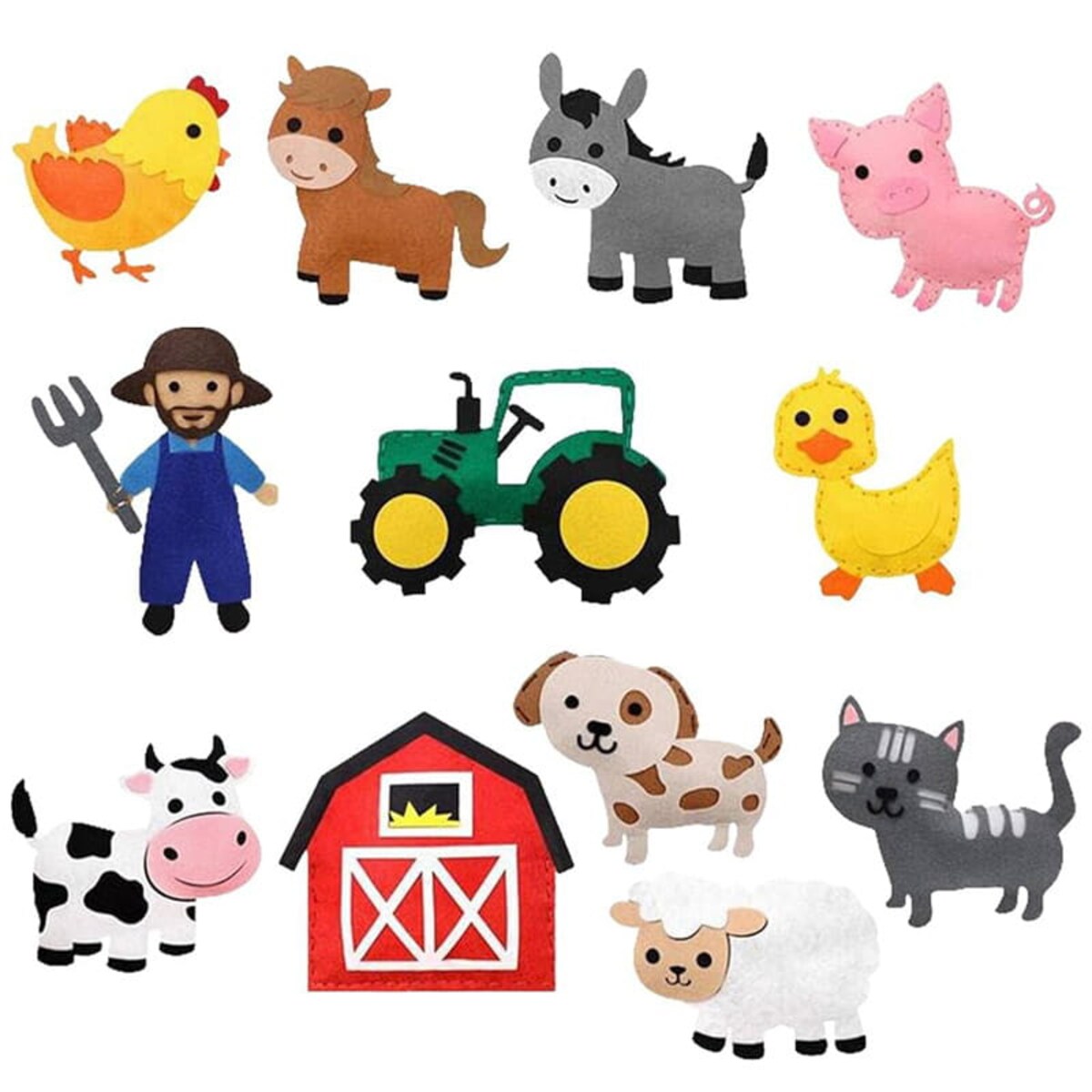 Farma - filcowy zestaw do szycia DIY - 12 elementów