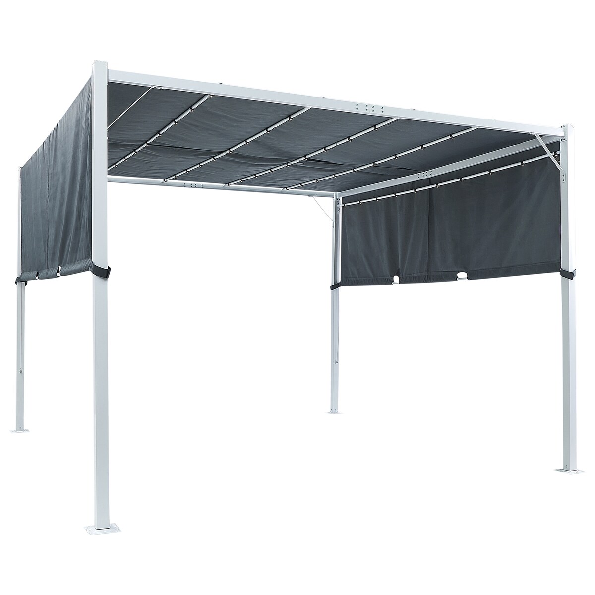 Pawilon ogrodowy LED PARGA Metal 310 cm 310 cm Szary