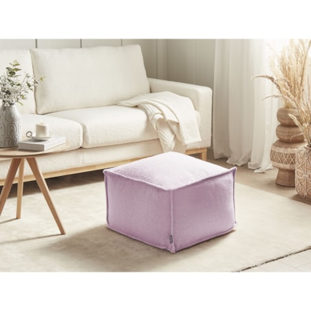 Puf bawełniany 50 x 50 x 30 cm różowy SHERALI
