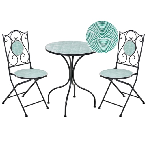 Zestaw mebli balkonowych Składane ANAPO Metal Czarny