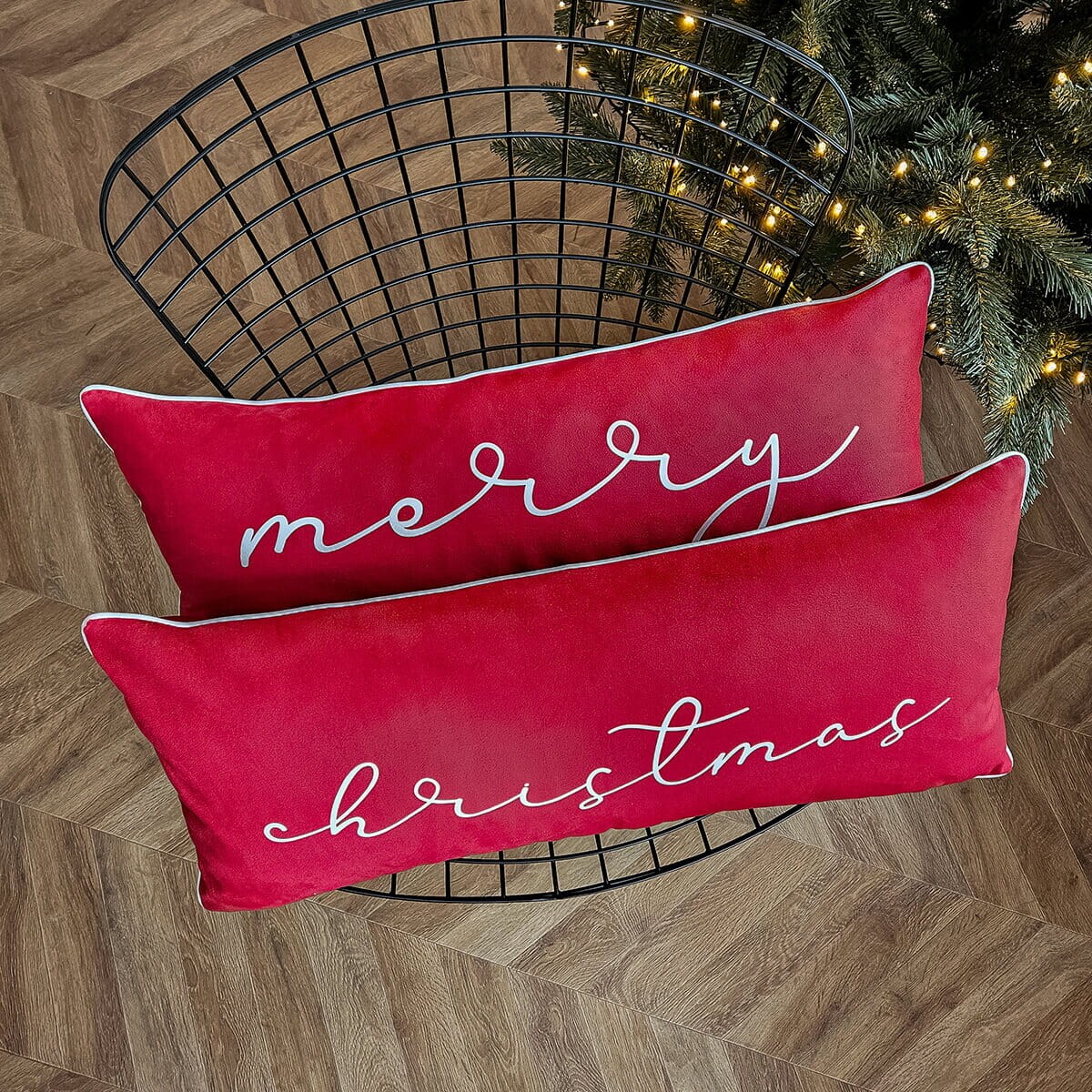 Poduszka XMAS wzór XM34 | Czerwone Merry 30 x 70 cm