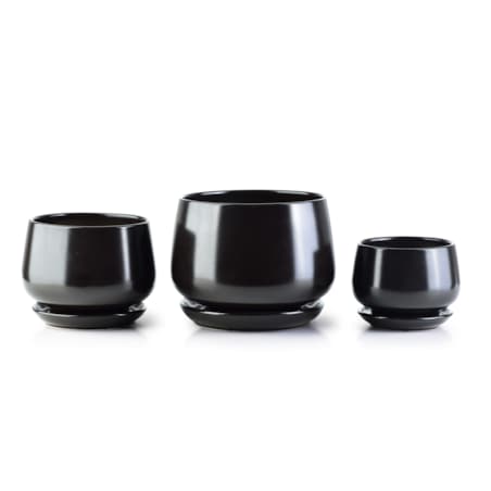 NEVA Komplet 3 osłonek czarny mat XL19xh15cm L15xh12cm M11xh10cm