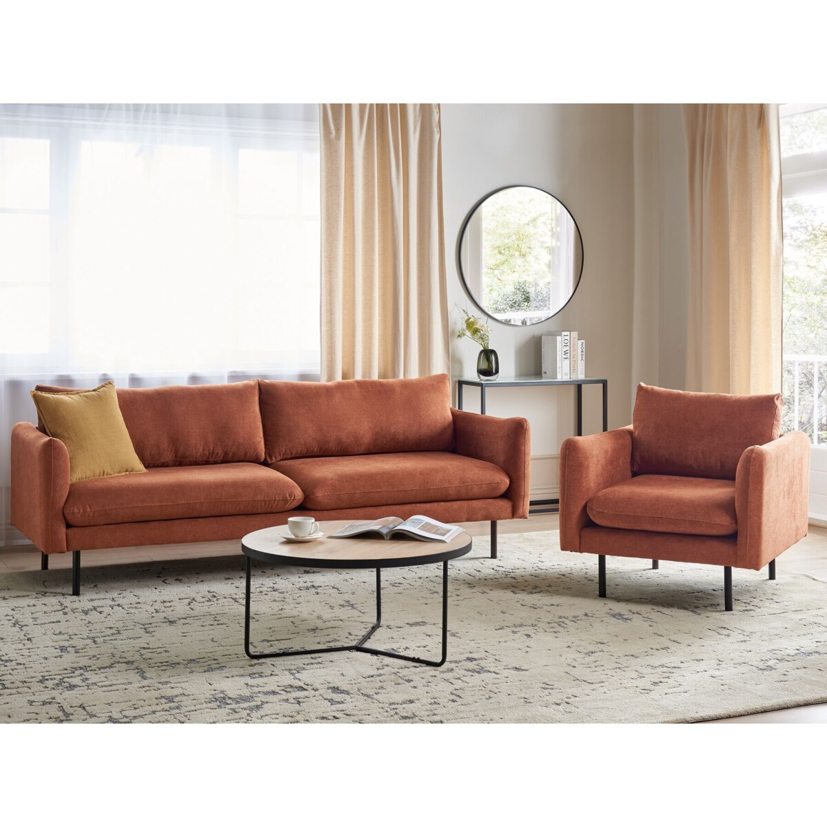 Komplet wypoczynkowy dla 4 osób VINTERBRO Szenil Złoty brąz