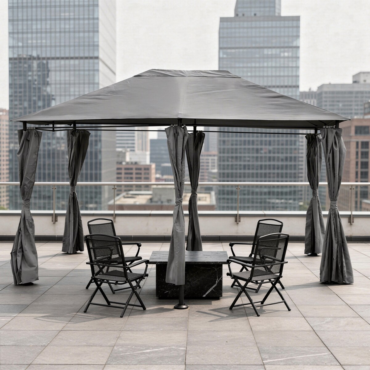 Pawilon ogrodowy 3x4m ze ścianami BOCZNYMI zasłony NAMIOT wodoodporny MOCNY