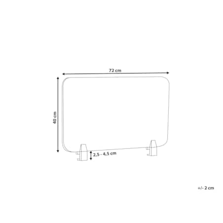 Przegroda biurkowa 72 x 40 cm Różne rozmiary