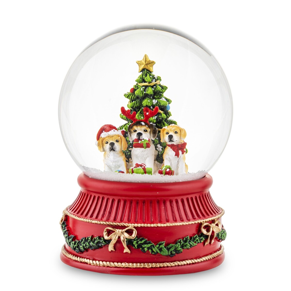 Szklana kula śnieżna z pozytywką 12,5x9x8,5 cm TRE CANI