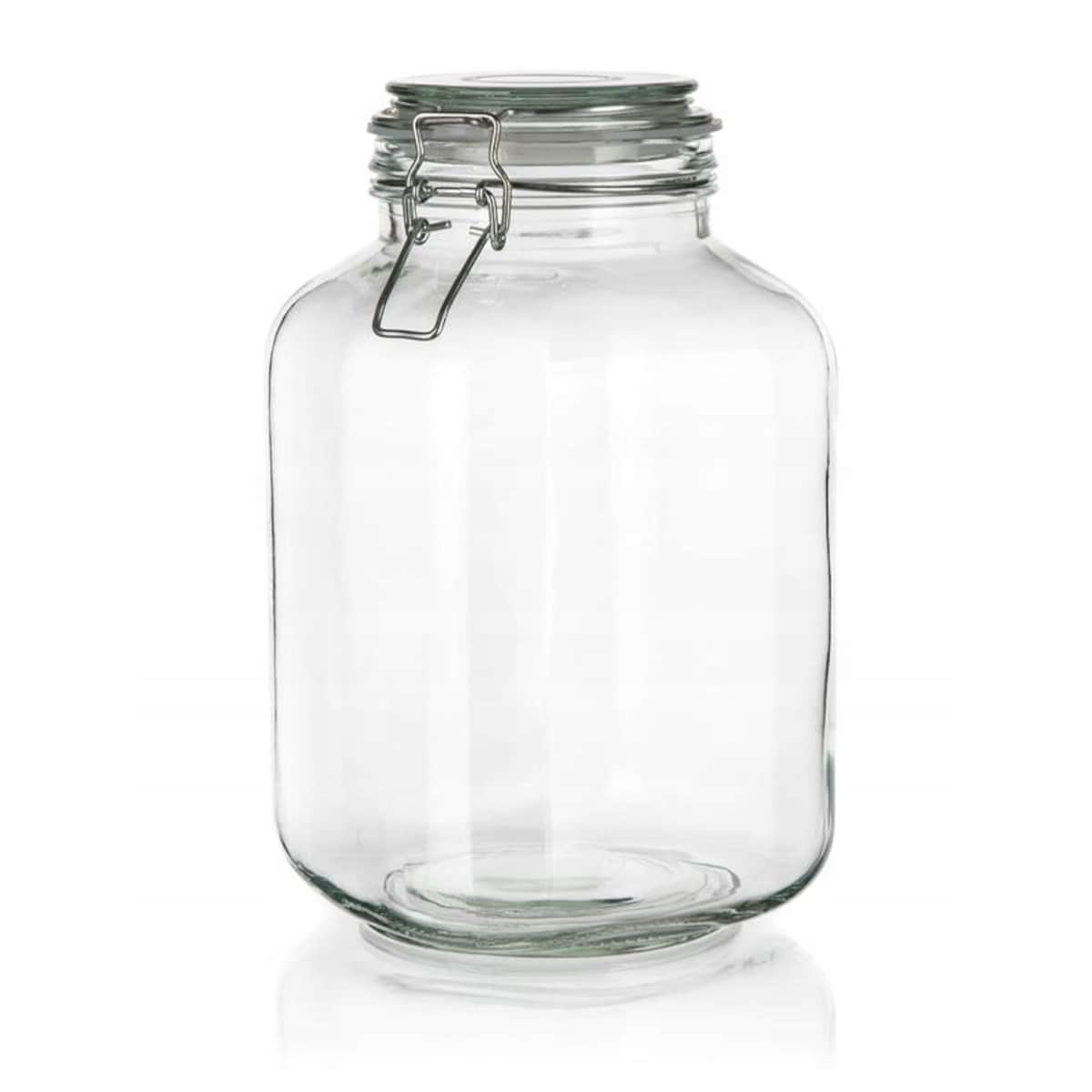SŁOIK SZKLANY z klipsem hermetyczny na przetwory ogórki papryka jedzenie 3L