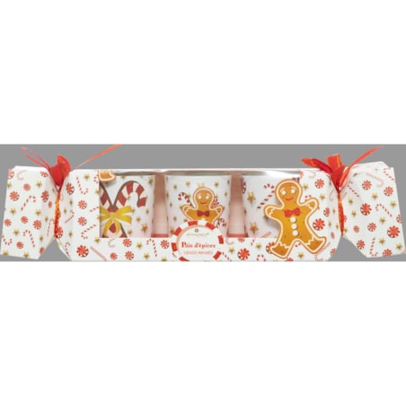 Zestaw świec zapachowych z nadrukiem świątecznym, 3 sztuki