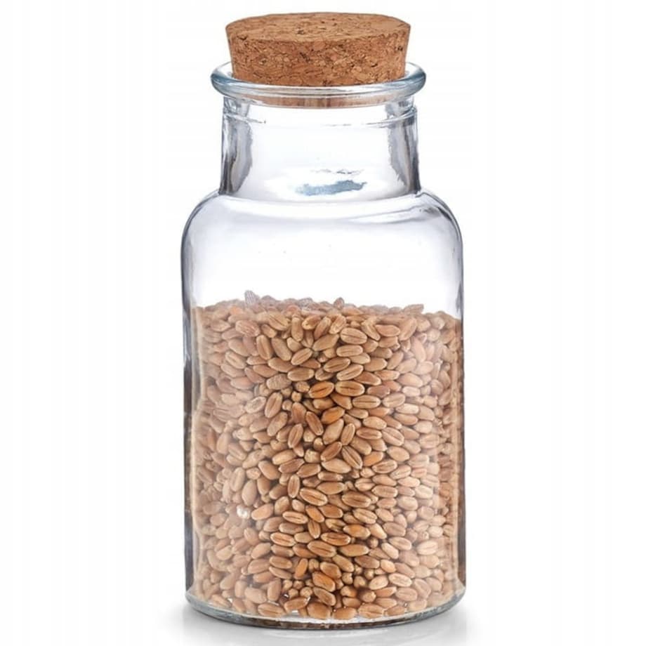 POJEMNIK SZKLANY Z KORKIEM OZDOBNY 250 ml ZELLER PRZECHOWYWANIE DEKORACJA