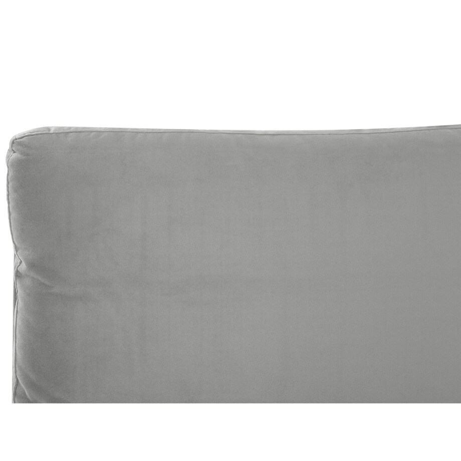 Łóżko welurowe 180 x 200 cm szare MELLE
