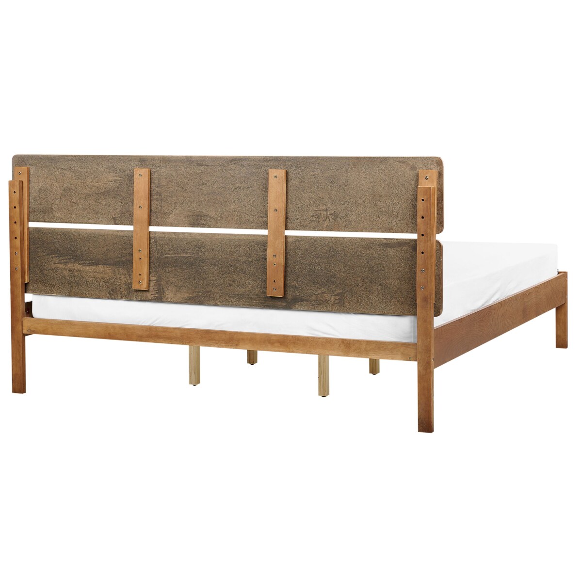 Łóżko LED drewniane 180 x 200 cm jasne BOISSET