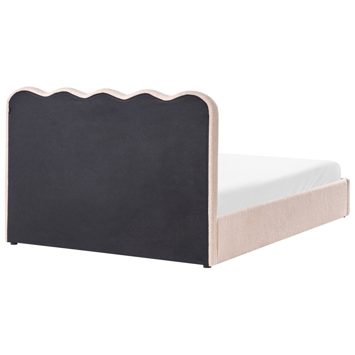 Łóżko z pojemnikiem Boucle NANTERRE 160 x 200 cm Beżowy