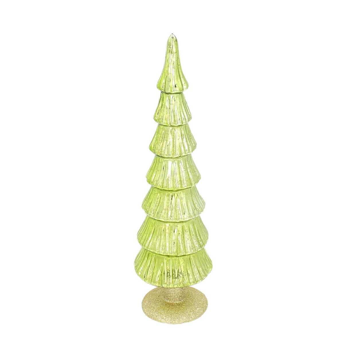 Dekoracja Green Christmas Tree 36cm boże narodzenie, święta, świąteczne, zielony-złoty, 10 x 36 cm