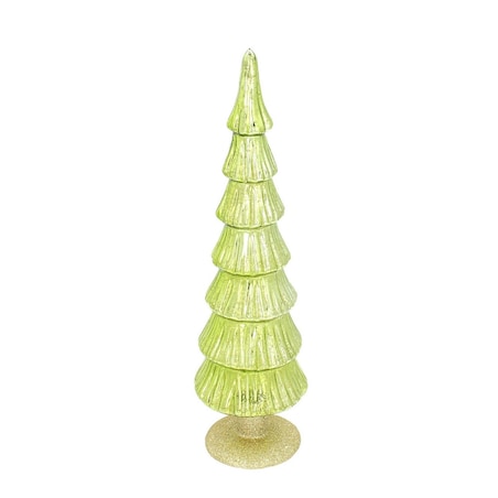 Dekoracja Green Christmas Tree 36cm boże narodzenie, święta, świąteczne, zielony-złoty, 10 x 36 cm