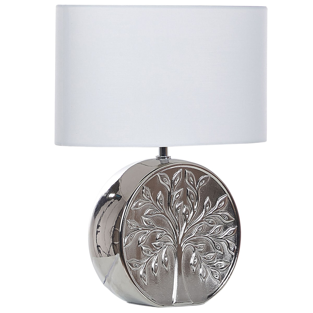 Lampka nocna ceramiczna srebrna KHERLEN