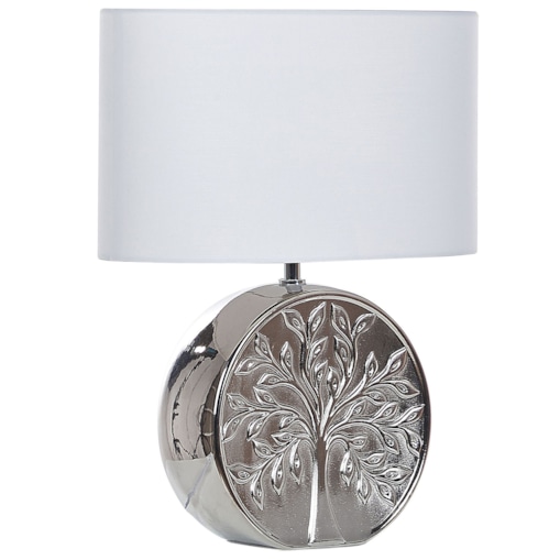 Lampka nocna ceramiczna srebrna KHERLEN