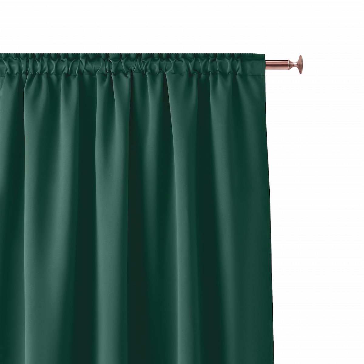 Zasłony gotowe na taśmie butelkowa zieleń 140x250cm