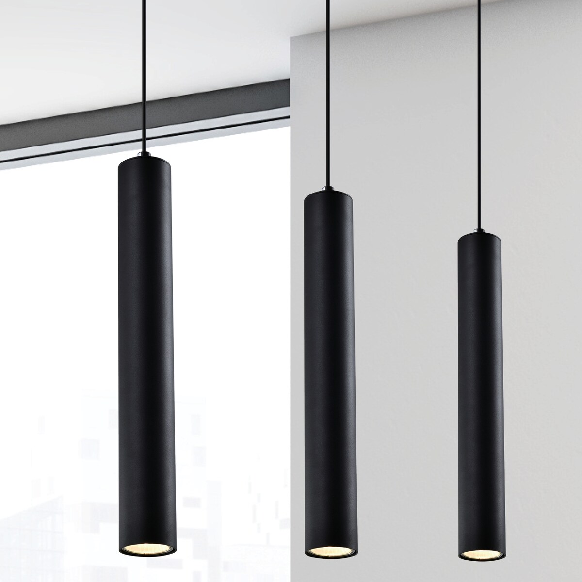 LAMPA wisząca TUBO 31-78551 Candellux okrągła OPRAWA tuba ZWIS metalowy czarny