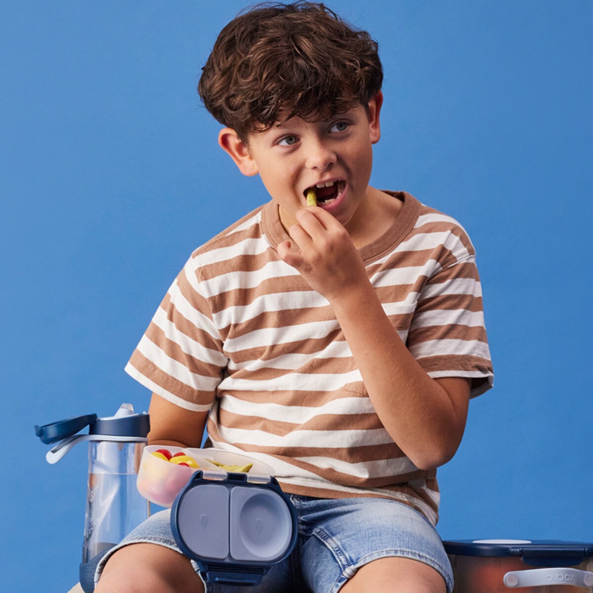 Śniadaniówka do szkoły dla dziecka - szczelny snackbox na jedzenie i przekąski Midnight b.box