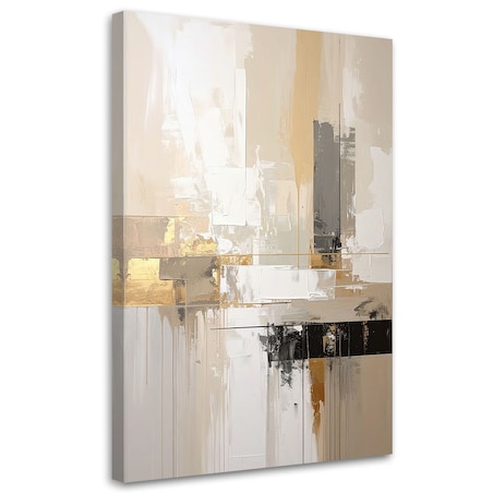 Obraz do salonu sypialni kuchni biura loftu, Beżowa abstrakcja tekstura w stylu boho 70x100cm