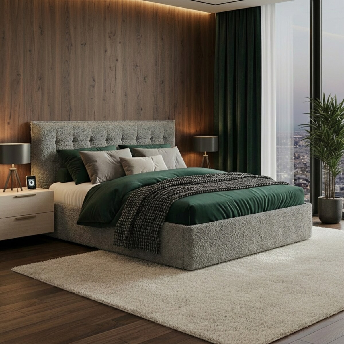 Łóżko Tapicerowane Consul 140X200 Stelaż Pojemnik Na Pościel Loop 17